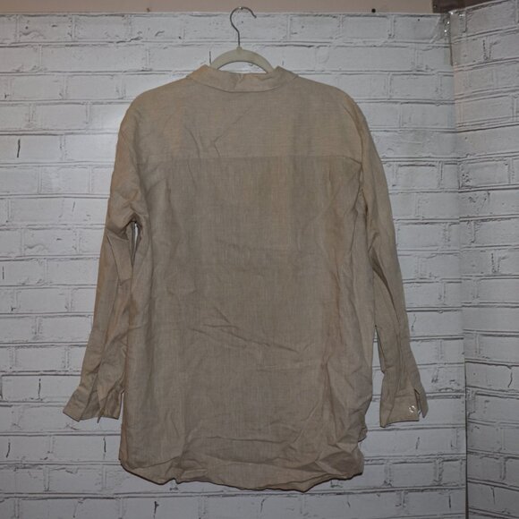 Men's Studio Works 100% Linen Long Sleeve Shirt size XL - Picture 2 of 4